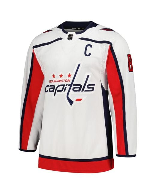Adidas Red Alexander Ovechkin Washington Capitals Away Captain Authentic Player Jersey for men