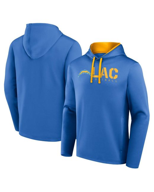 LOGO ATHLETIC Men's Blue Los Angeles Chargers Head Start Pullover Hoodie