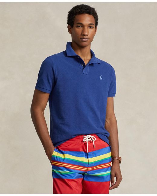Polo Ralph Lauren Classic fit Mesh Polo Shirt in Blue for Men Lyst