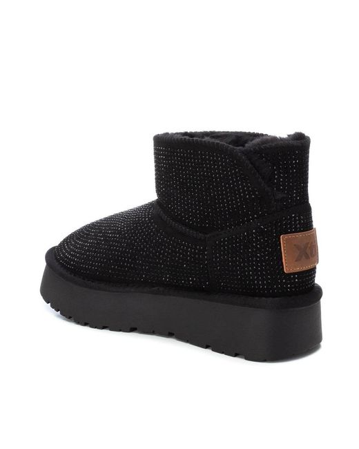 Xti Black Winter Suede Booties By