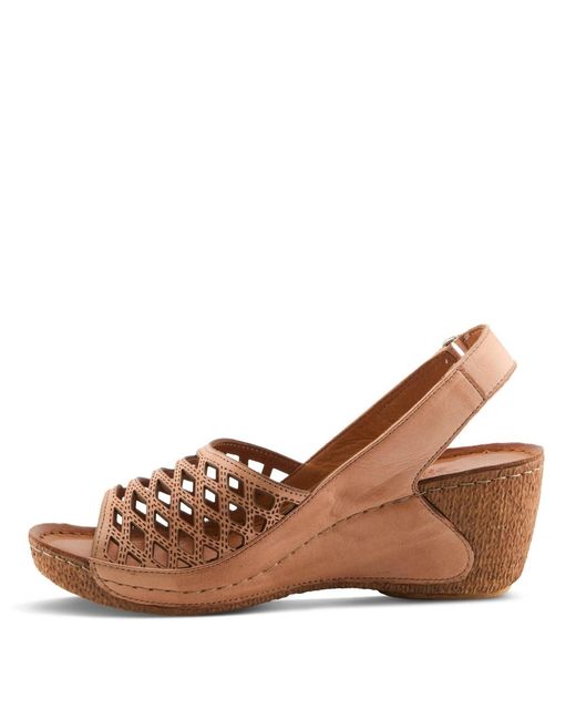 Spring Step Brown Denair Wedge Slingback