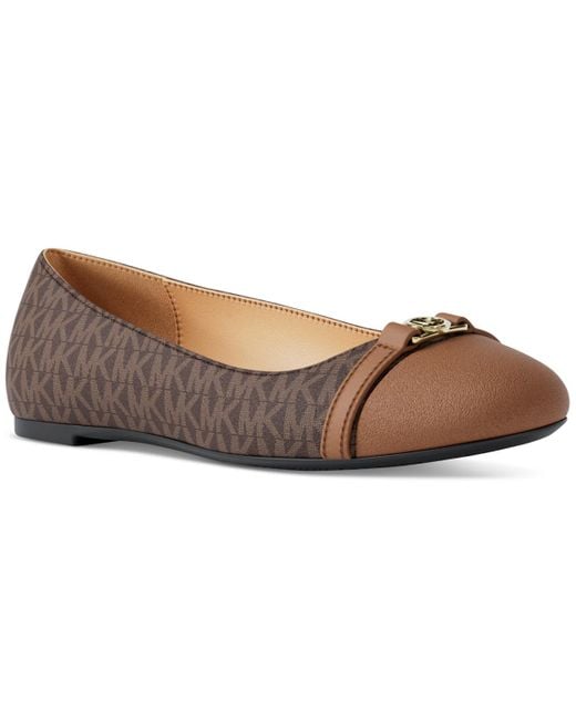 Michael Kors Brown Michael Mandy Ballet Flats
