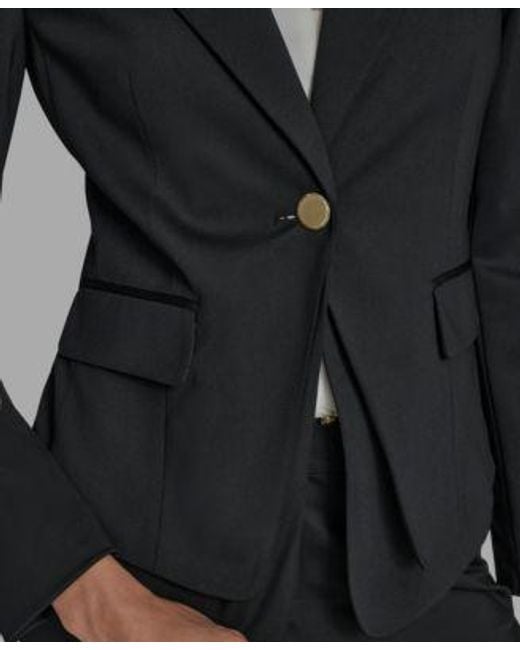 BCBGMAXAZRIA Black One-button Layering Jacket