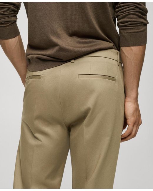Mango Natural Slim Fit Chino Trousers for men