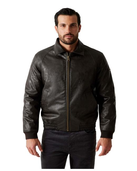Guess Black Aviator Zip-front Jacket for men