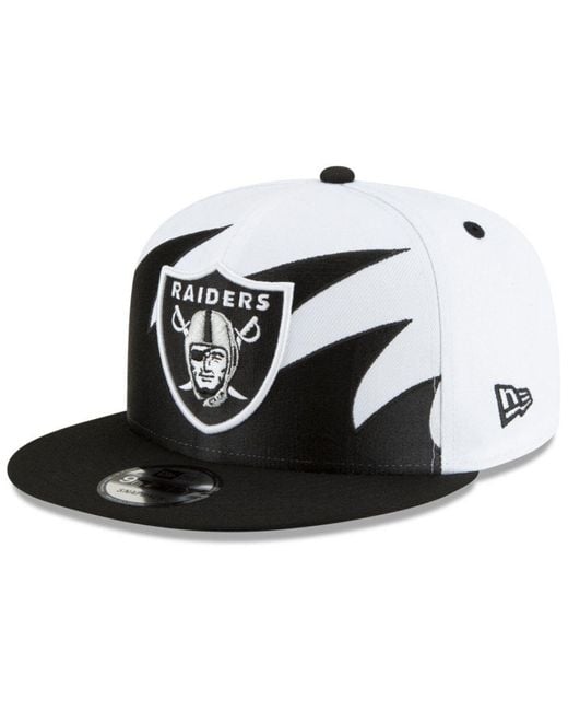 KTZ Oakland Raiders Vintage Sharktooth 9fifty Cap in Black