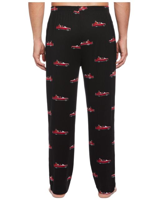 Perry Ellis Portfolio Ultralux Geo Plaid Pajama Pants in Black for Men ...