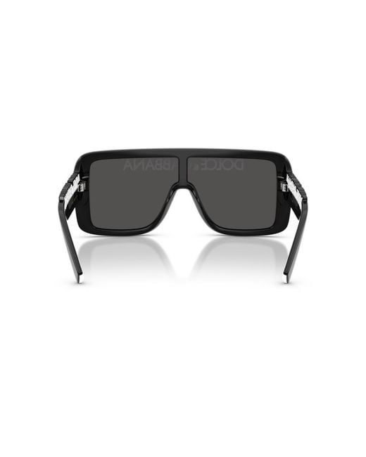 Dolce & Gabbana Black Rectangle Sunglasses