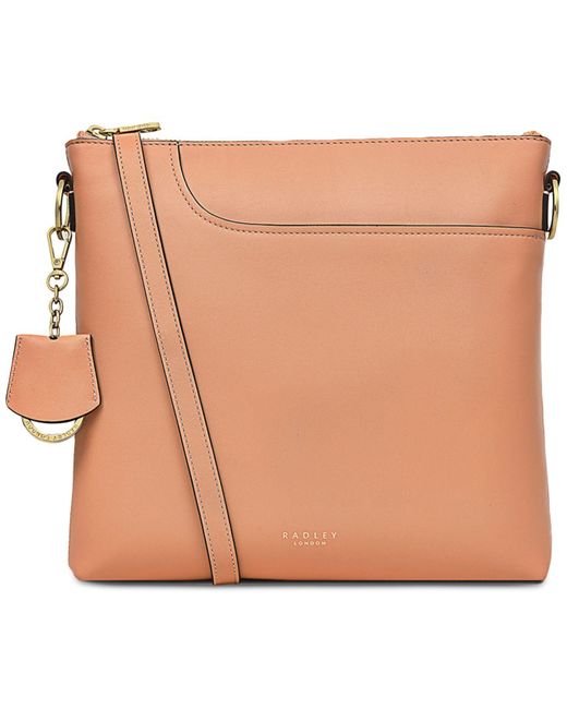 Radley Pockets 2.0 Medium Leather Ziptop Crossbody Bag in Natural Lyst