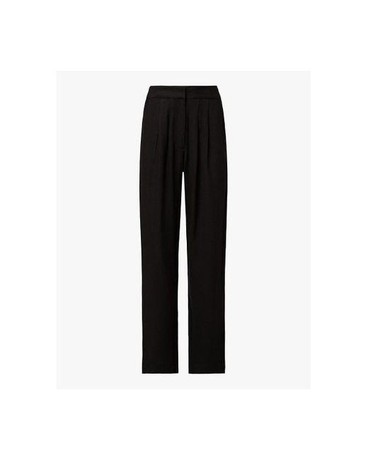 WeWoreWhat Black Linen Trouser
