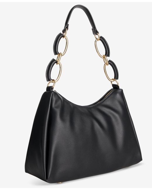 INC International Concepts Black Nattah Medium Chain Hobo