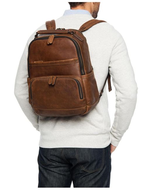 Frye Brown Logan Backpack for men