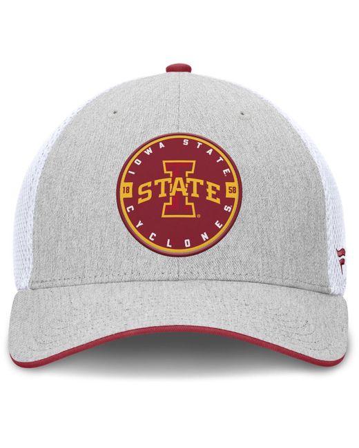 Fanatics Heather Gray/white Iowa State Cyclones trigger Flex Hat for men