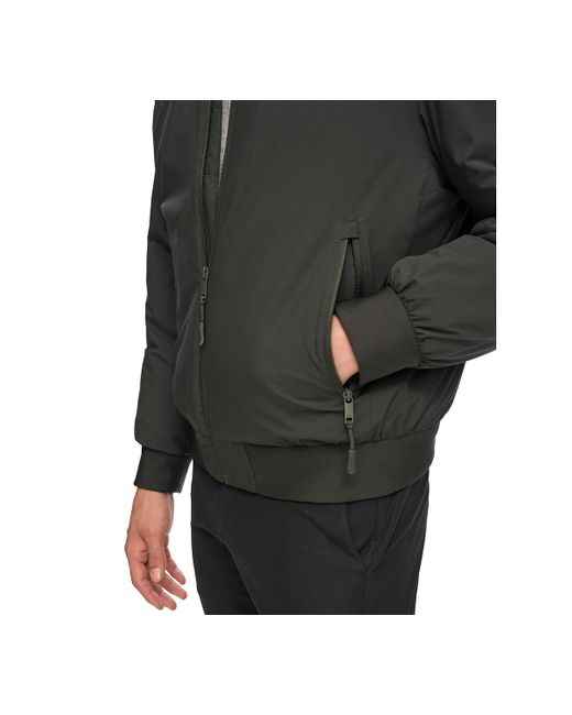 DKNY Black Stretch Zip-front Zip-pocket Bomber Jacket for men