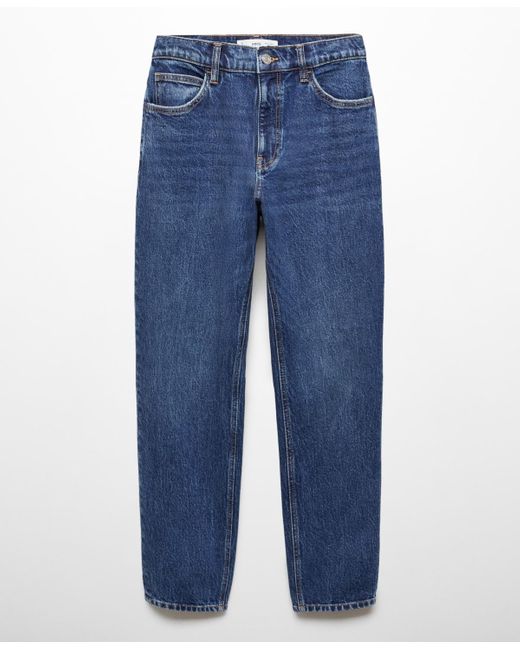Mango Blue Mom Comfort High-rise Jeans