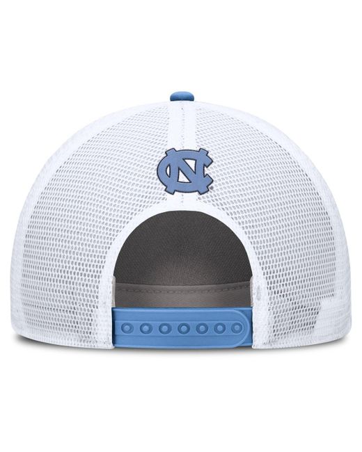 Nike Carolina Blue/white North Carolina Tar Heels 2025 On-field Rise Patch Trucker Adjustable Hat for men