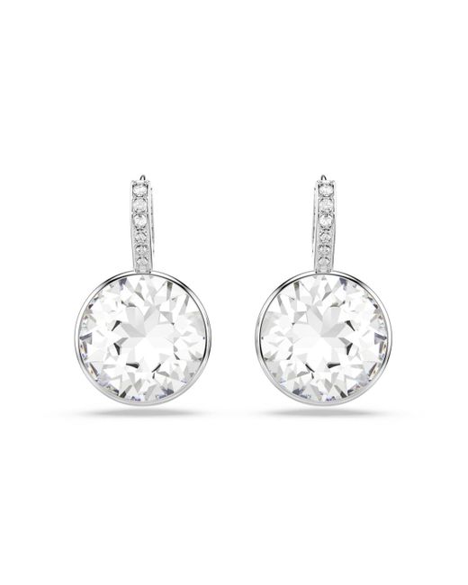 Swarovski White Millenia Rhodium Plated Drop Earrings