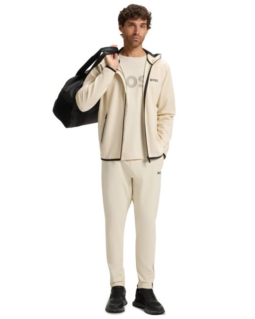 Boss Natural Boss By Active Stretch-gabardine Tracksuit Bottoms for men