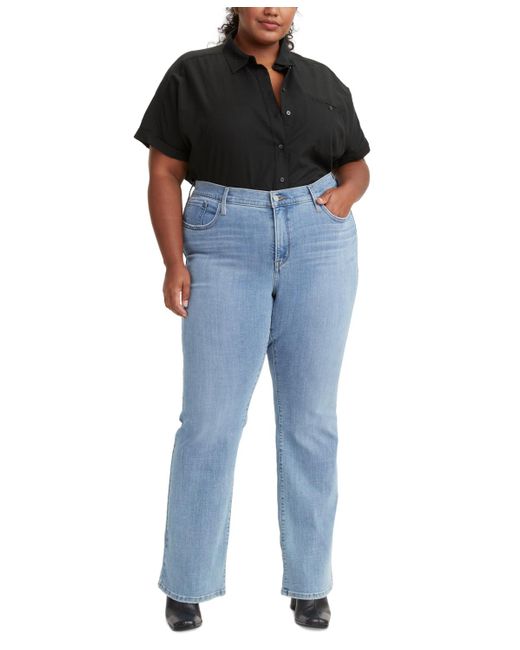 Levi's Blue Trendy Plus Size 315 Mid-rise Shaping Bootcut Jeans