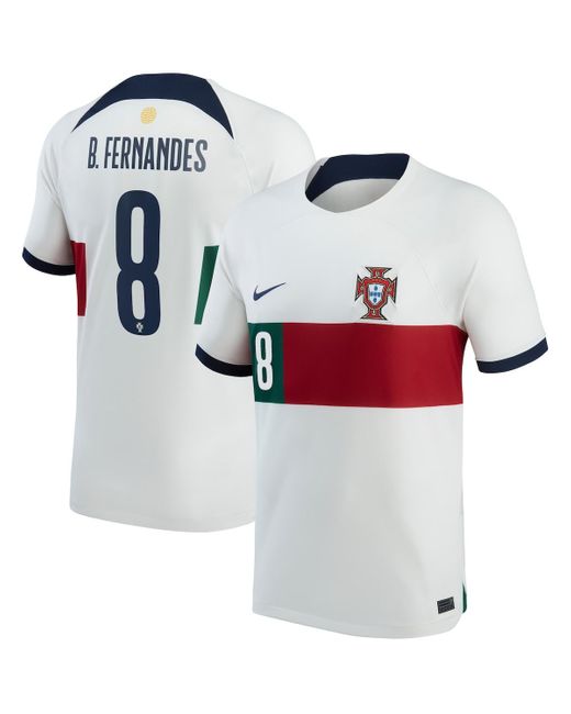 Nike White Bruno Fernandes Portugal National Team 2022/23 Away Breathe Stadium Replica Player Jersey for men