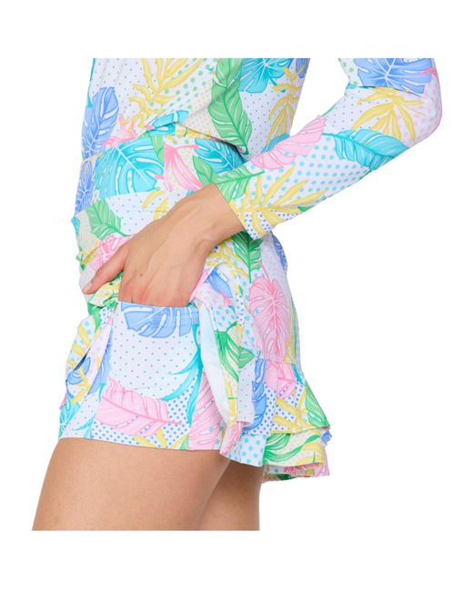 G Lifestyle Clothing Blue G Lifestyle Double Ruffle Skort