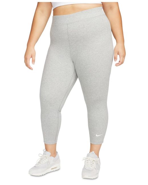 Nike Gray Plus Size Sportswear Classics High-waisted 7/8 leggings