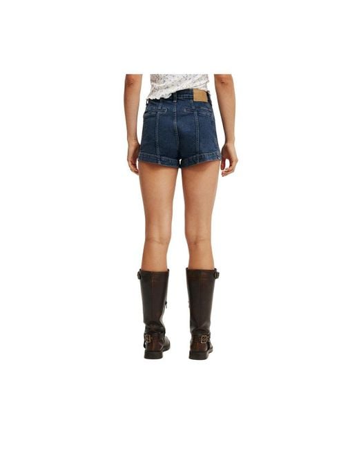 Cotton On Blue High Rise Micro Denim Short