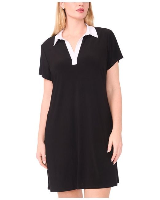 msk shirt dress MSK Women's Beige Leopard-Print Pintucked Shirt Dress Plus Size 24W