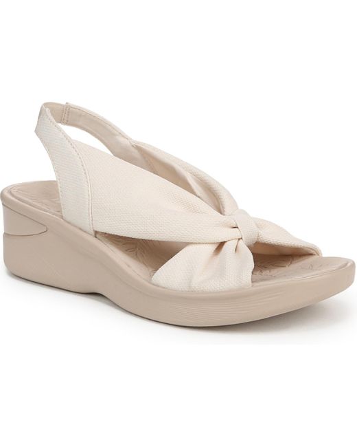 LifeStride Natural Serenade Washable Slingback Wedge Sandals