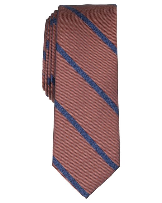 BarIII Purple Crew Stripe Pattern Tie for men