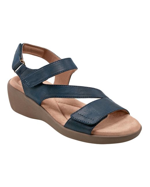 Easy Spirit Blue Kimberly Open Toe Strappy Casual Sandals