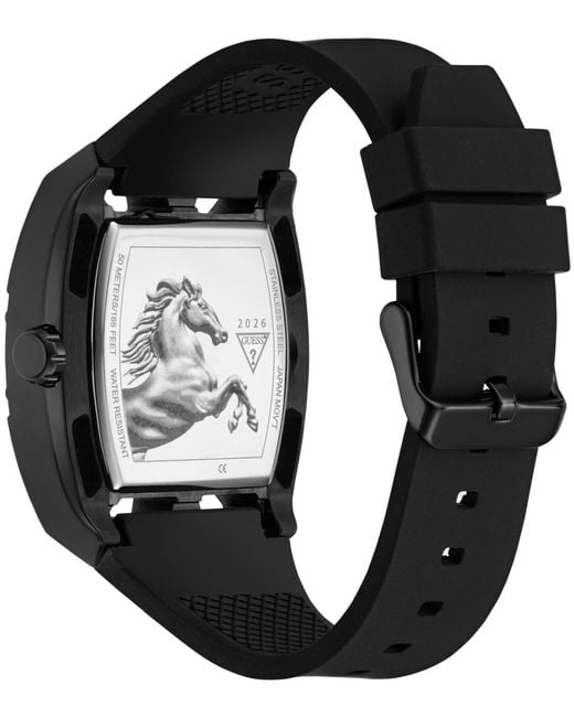Guess Black Silicone Analog Watch for men