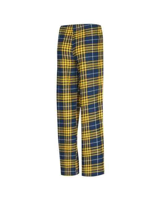 Concepts Sport Blue 2-piece Navy/gold Denver nuggets Vector Top And Flannel Pants Sleep Set