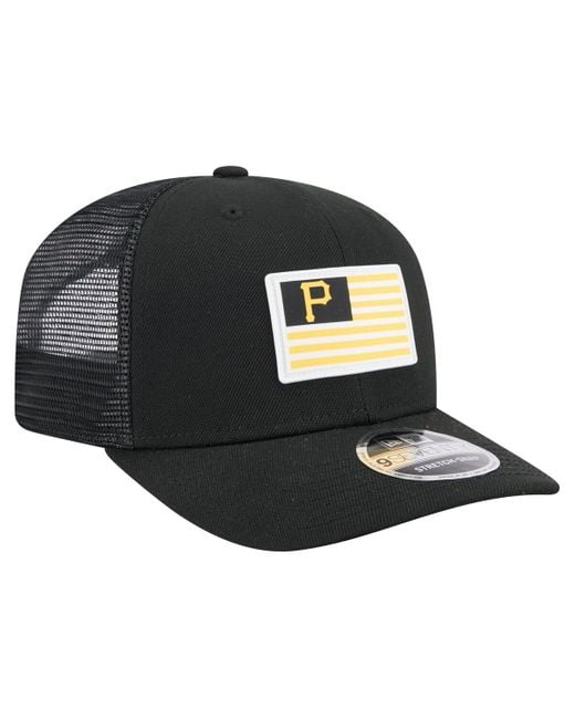 KTZ Black Pittsburgh Pirates Flag 9seventy Coolera Stretch-snap Hat for men