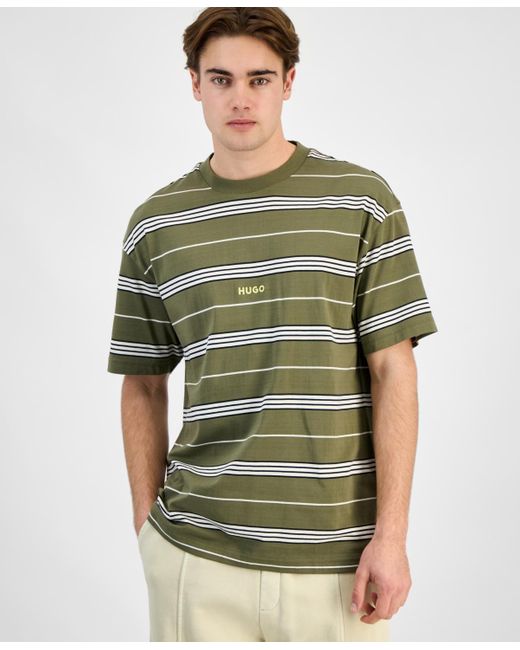 Boss Green Hugo By Nostrilio Loose-fit Engineered Stripe T-shirt for men