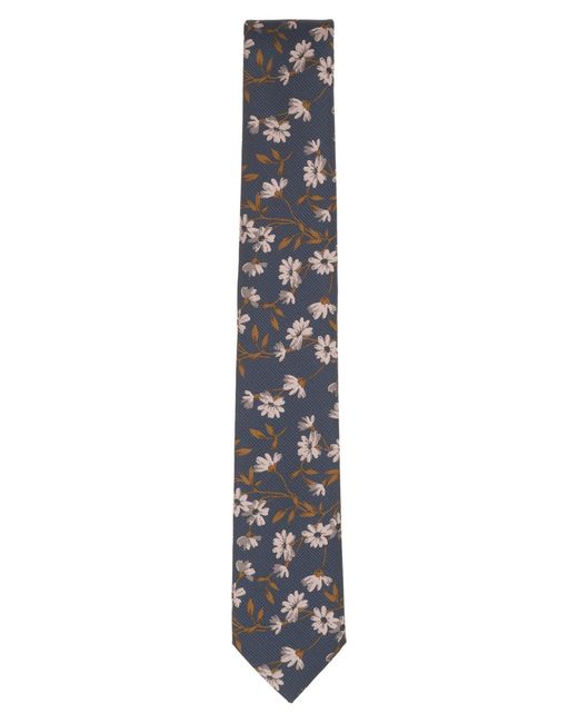 BarIII Gray Maple Floral Pattern Tie for men