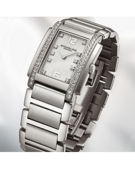 Stuhrling Gray Serafine 4089.1 Rectangular Quartz Watch