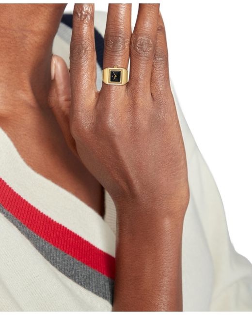 Tommy Hilfiger Metallic Quartz Tone Stainless Steel Watch Ring