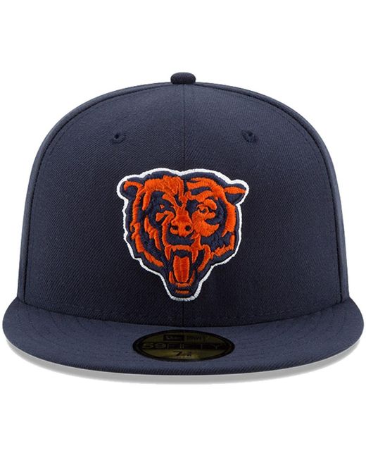 KTZ Blue Chicago Bears Team Basic 59fifty Fitted Hat for men