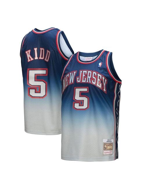 Mitchell & Ness Synthetic Jason Kidd Gray, Blue New Jersey Nets 2006/07 Hardwood Classics