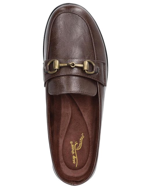 Easy Street Brown Nell Comfort Mules