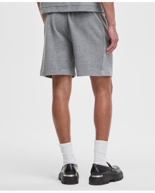 Mode Of One Gray Regular-fit 7" Reverse French Terry Shorts for men