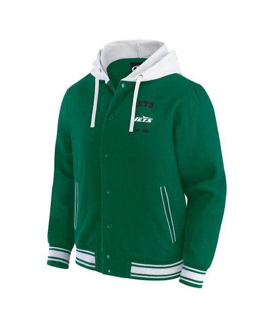 Fanatics Green Darius Rucker Collection By New York Jets Full-snap Hoodie Jacket for men