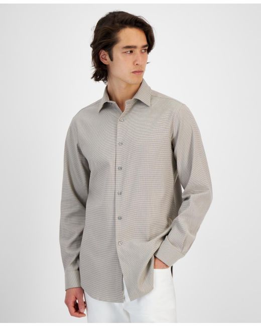 Alfani Gray Dobby Dress Shirt for men