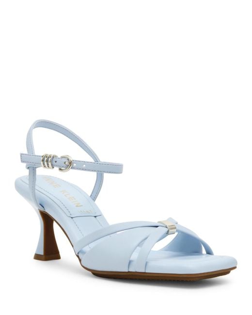 Anne Klein Jelena Ankle Buckle Strap Dress Sandals in Blue | Lyst Anne Klein Jelena Ankle Buckle Strap Dress Sandals in Blue | Lyst