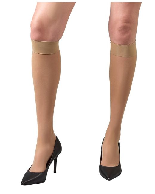 Memoi Natural Light Support Knee Highs