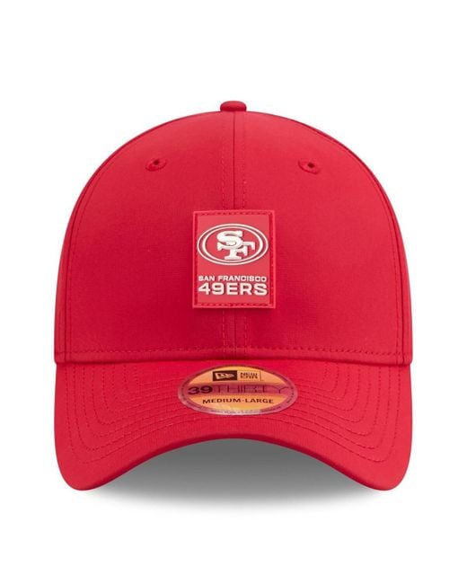 KTZ Red San Francisco 49ers 2025 Sideline 39thirty Flex Hat for men
