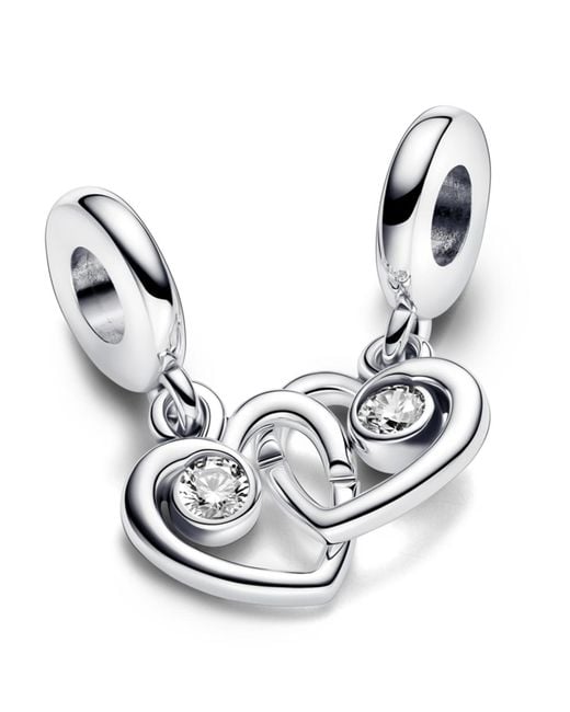 Pandora White Forever Always Splittable Dangle Charm