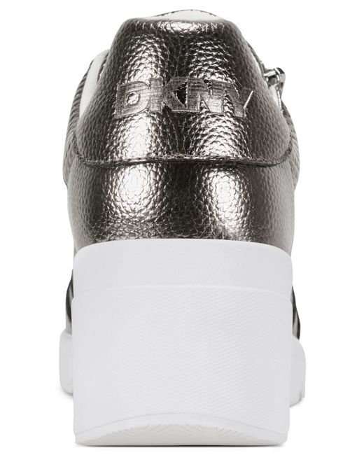 DKNY Gray Sorvino Wedge Sneaker