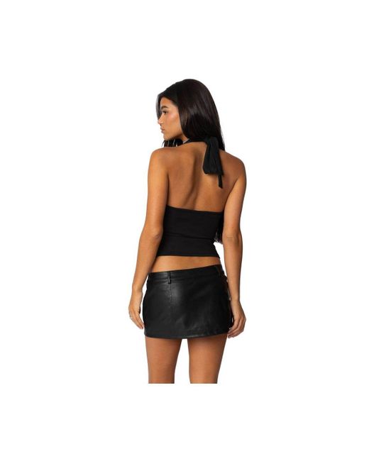 Edikted Black Chain Reaction Cut Out Top